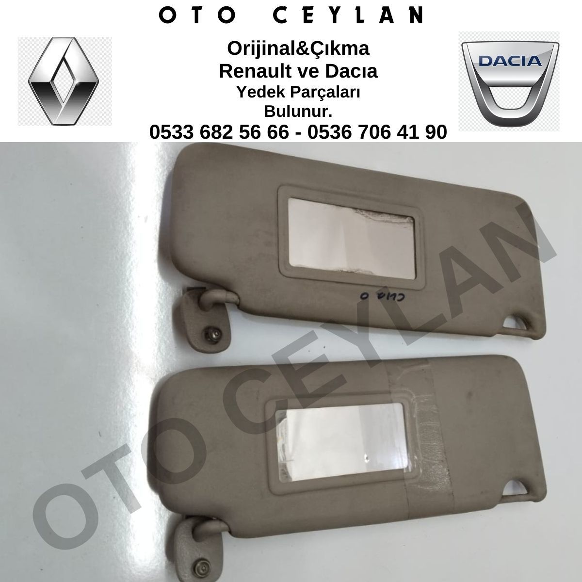 Clio Sağ Güneşlik Orjinal Çıkma