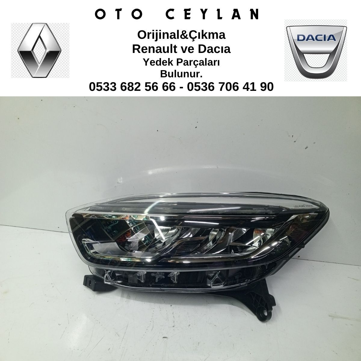 260600380R CAPTUR SOL FAR LEDLİ SIFIR ORİJİNAL