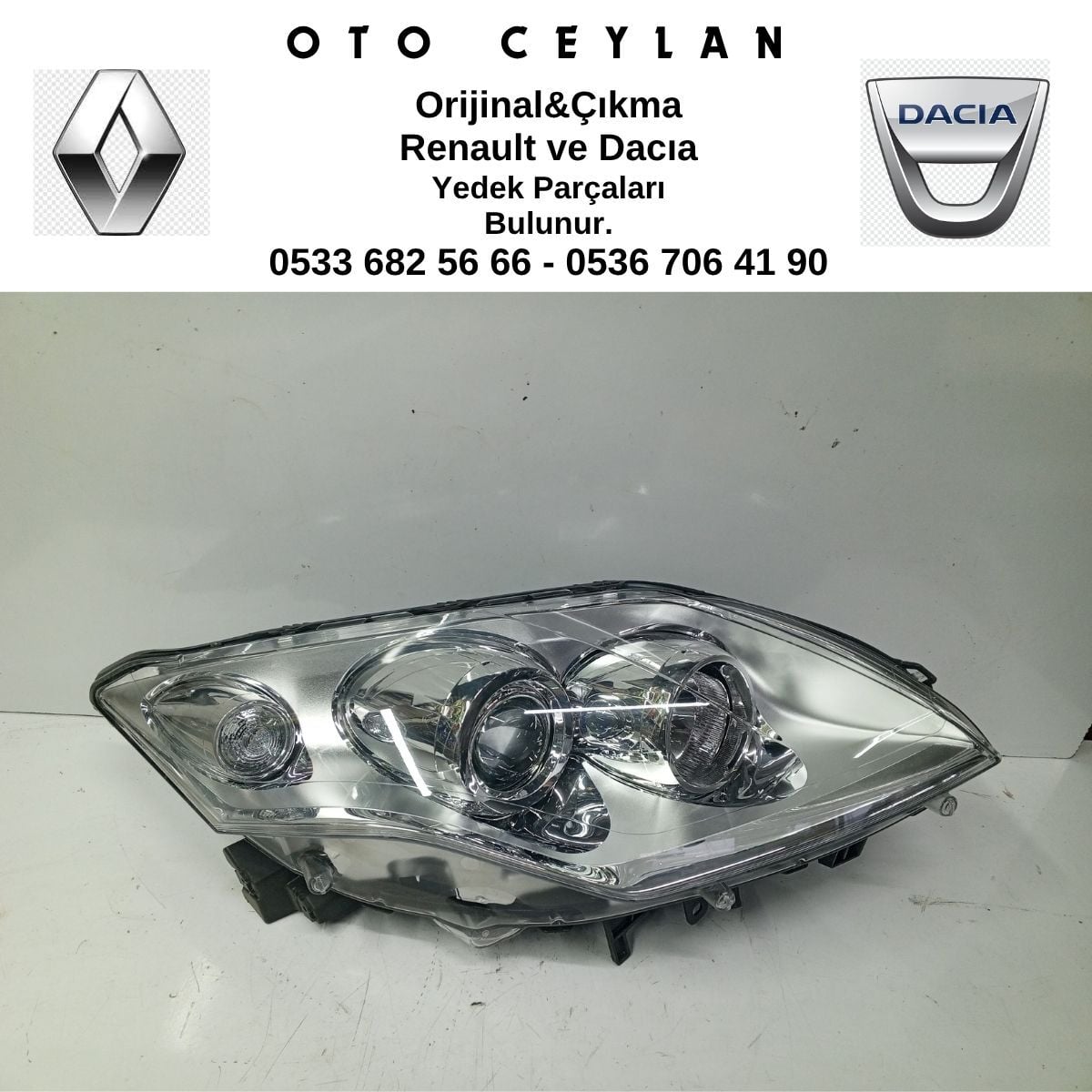 260100072R LAGUNA 3 SAĞ FAR SİYAH ORİJİNAL