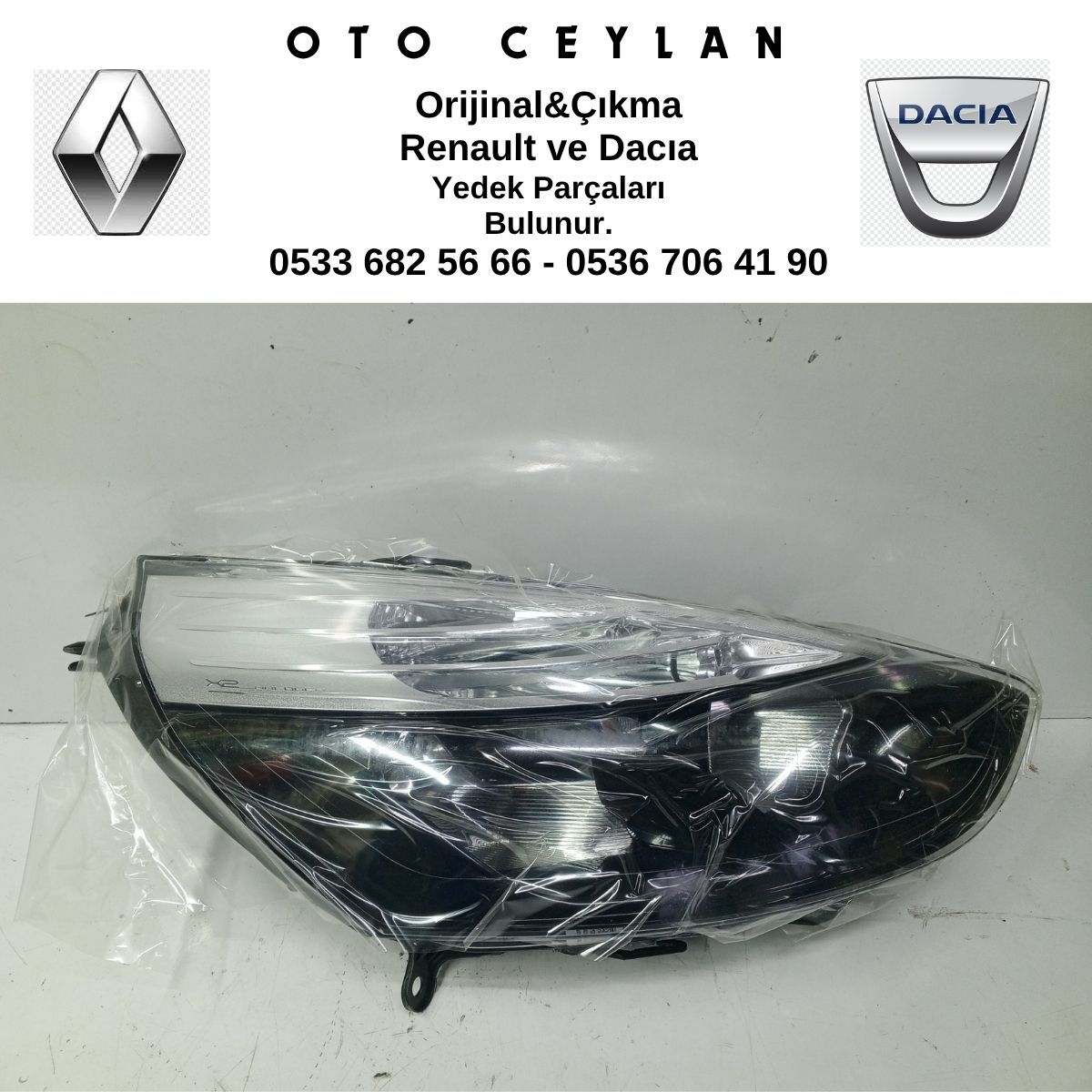 260103127R CLIO 4 SAĞ FAR SİYAH ÇITALI SIFIR ORİJİNAL