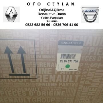 260601176R CLIO 4 SOL FAR LAMBASI ALT SİYAH NİKELAJSIZ