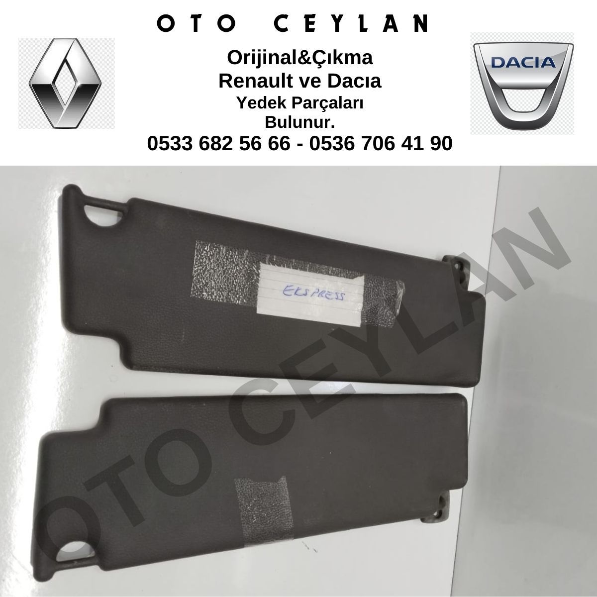 Ekspres Güneş Siperliği Takım Orjinal Çıkma