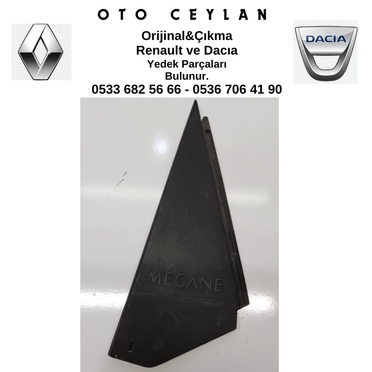 82000139972 Scenıc 2 Arka Kelebek Camı Üçgen Bakalit Çıkma Orijinal