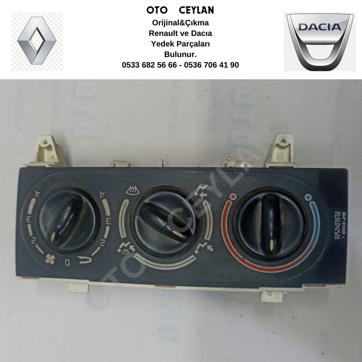 Megan 1 Kalorifer Kumanda Paneli Klimasız Çıkma Orijinal