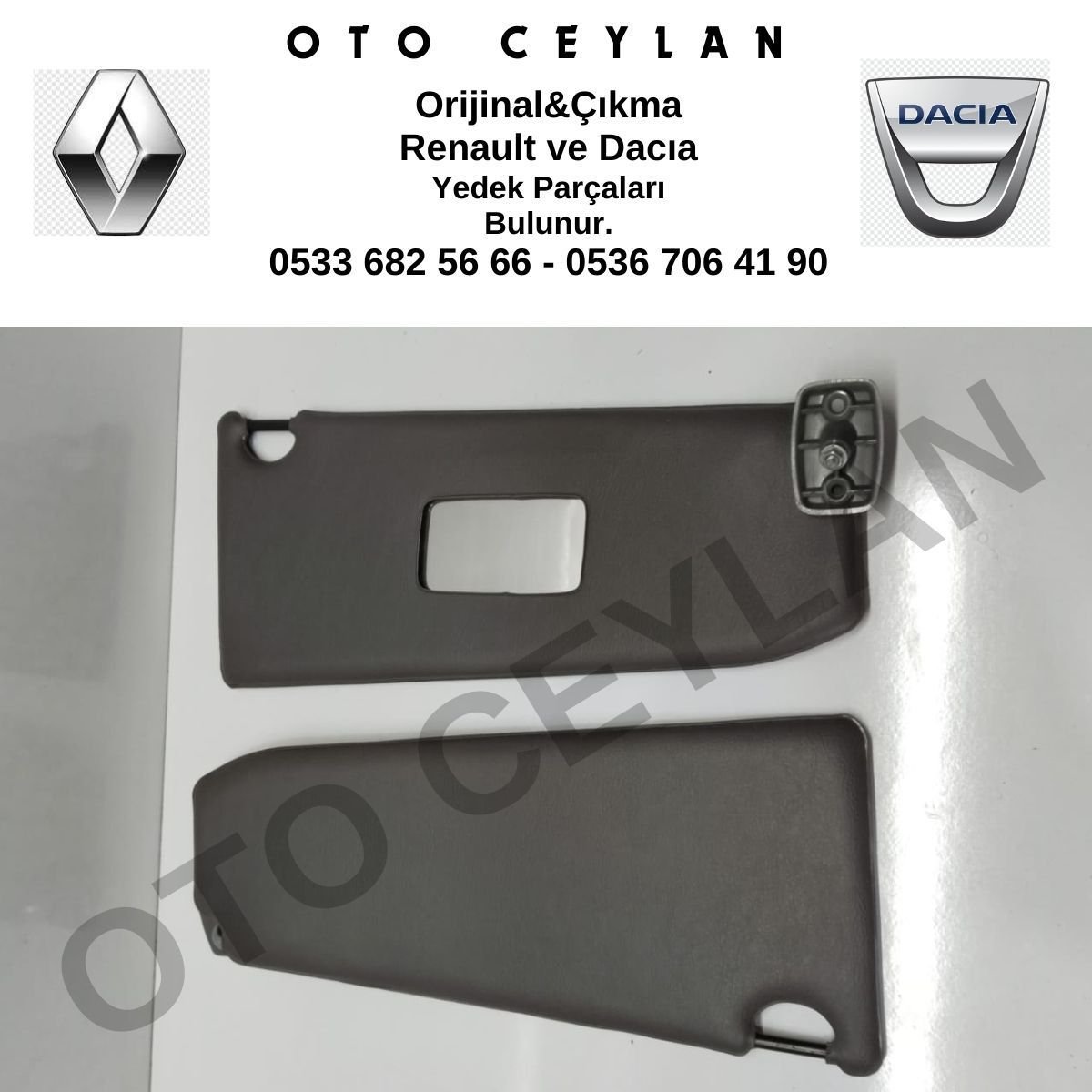 R.19 Güneşlik Takımı Sıfır Yan Sanayi