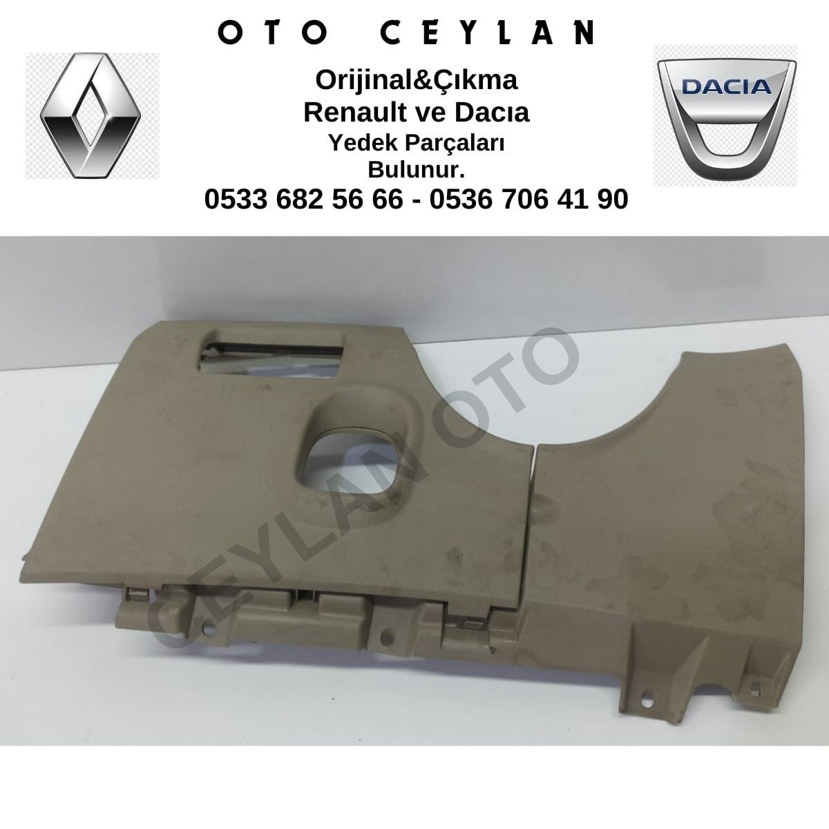 Clio 3 Torpido Alt Kapağı Çıkma Orjinal