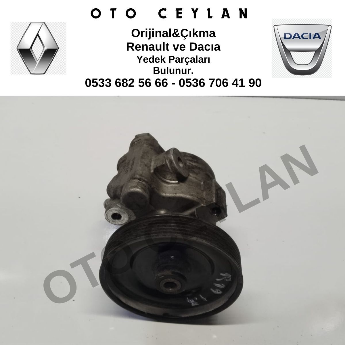 18051 Renault 19 1.4 1.7 1.8 1.9 Renault 21 1.7 1.9 2.0 Direksiyon Pompası Hidrolik Yan Sanayi Çıkma