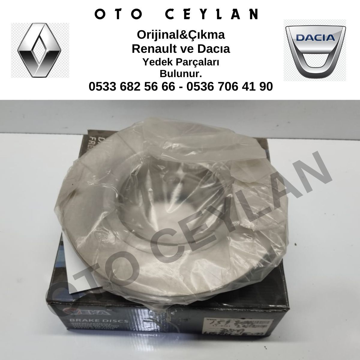 7701208252 Logan 1 Sandero 1 Ön Fren Diski Sıfır Veka Marka