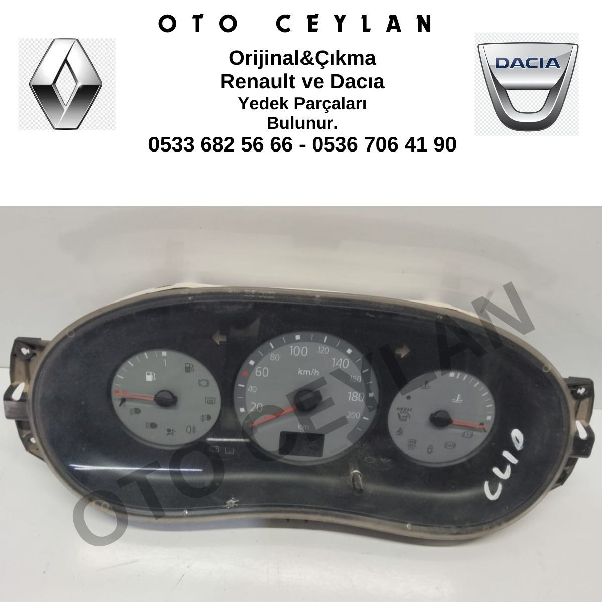 8200366639 Clio 2 Gösterge Saati Dizel Orijinal Çıkma