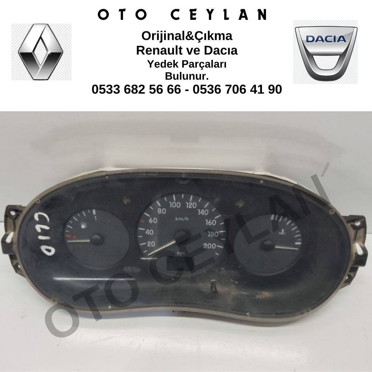 8200104457 Clio Symbol Gösterge Saati Oriinal Çıkma
