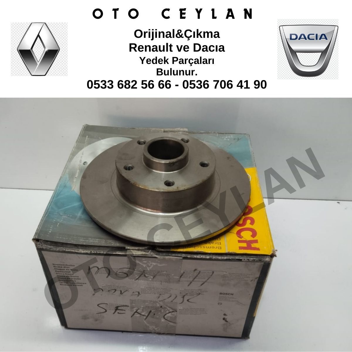 0986479684 0986479761 Megane 3 Scenic Arka Fren Diski Sıfır Bosch Marka TK