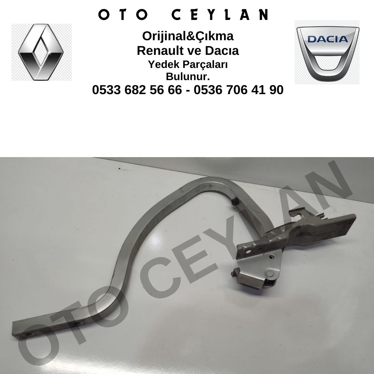 844003137R Fluence Sağ Bagaj Kapak Menteşesi Çıkma Orijinal