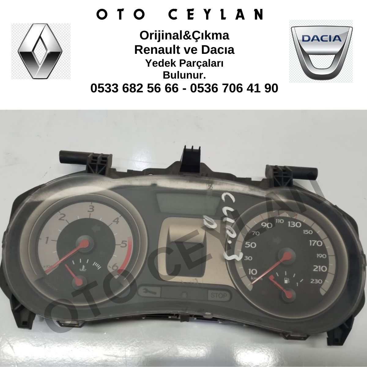 8200582709 Clio 3 Gösterge Saati 1.5 Dizel Orijinal Çıkma