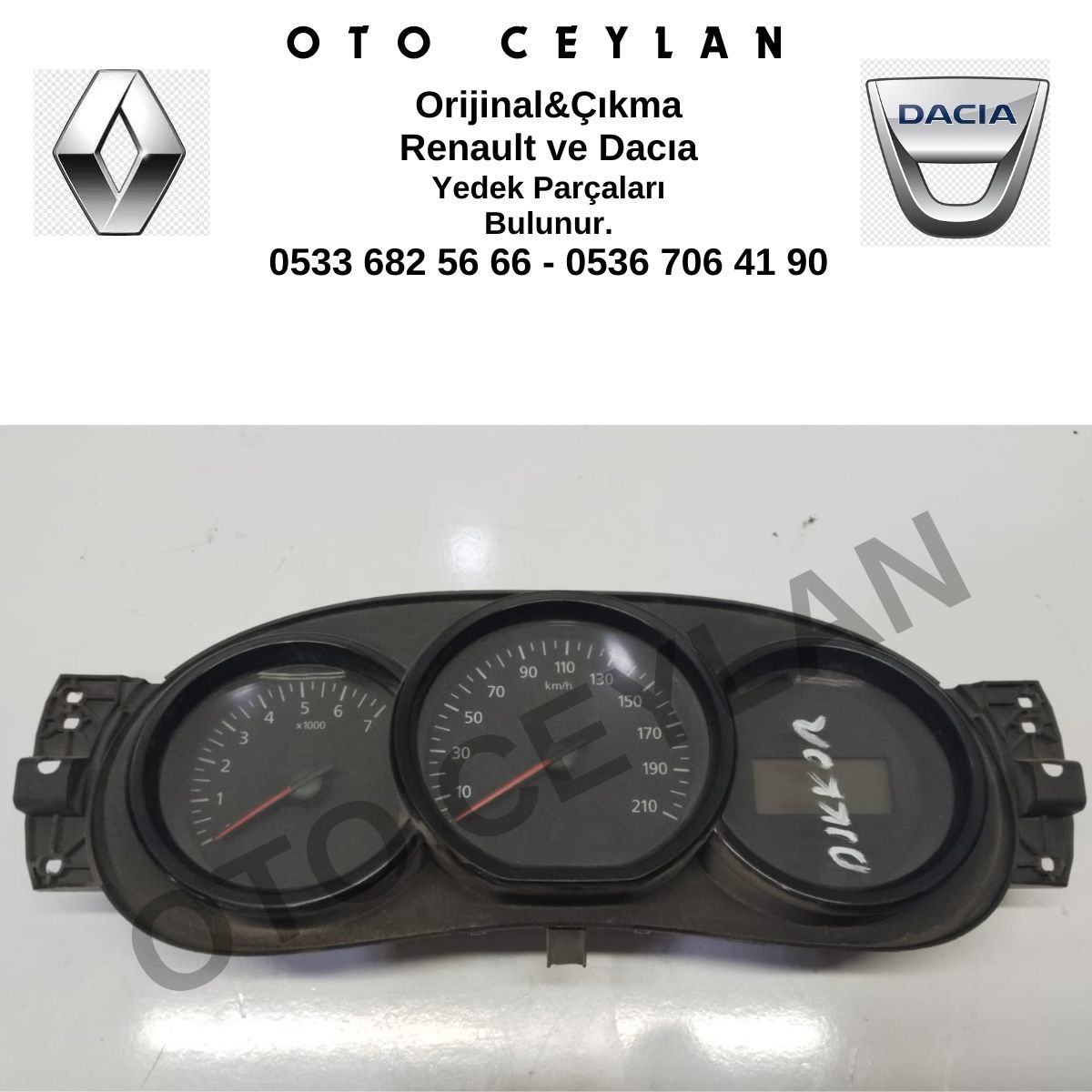 248102757R Sandero Gösterge Saati Orijinal Çıkma