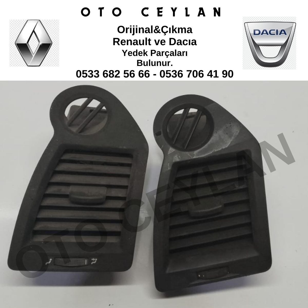 7701055205 Megane 2 Torpido Havalandırma Izgarası Orjinal Çıkma