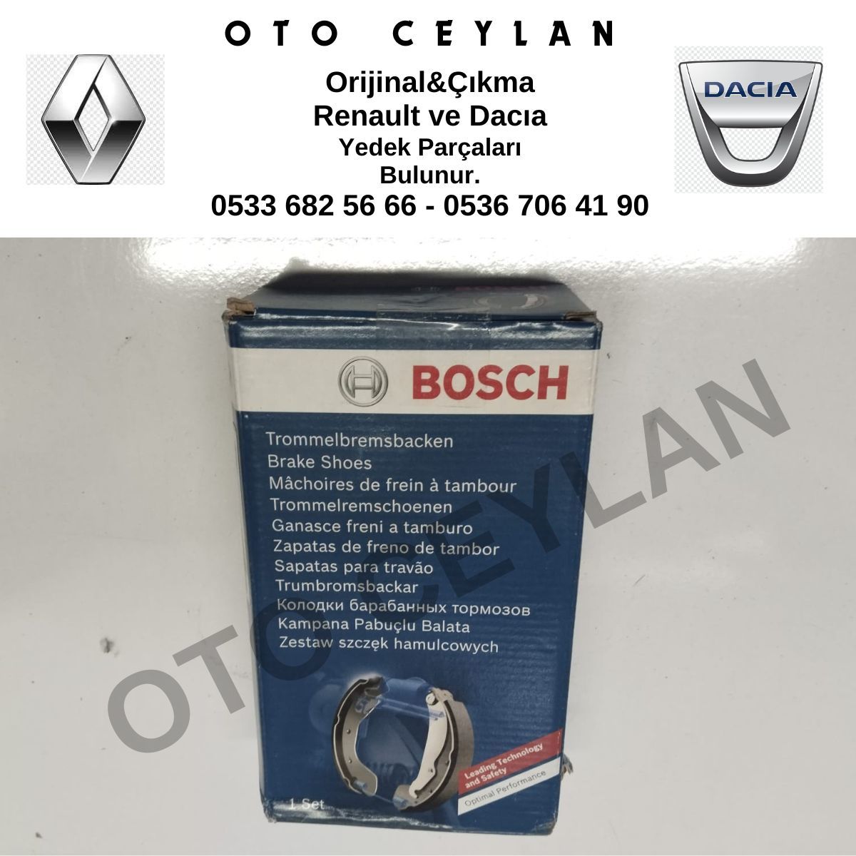 0986487627 7701207178 Clio 4 Arka Balata Takımı Sıfır Bosch Marka