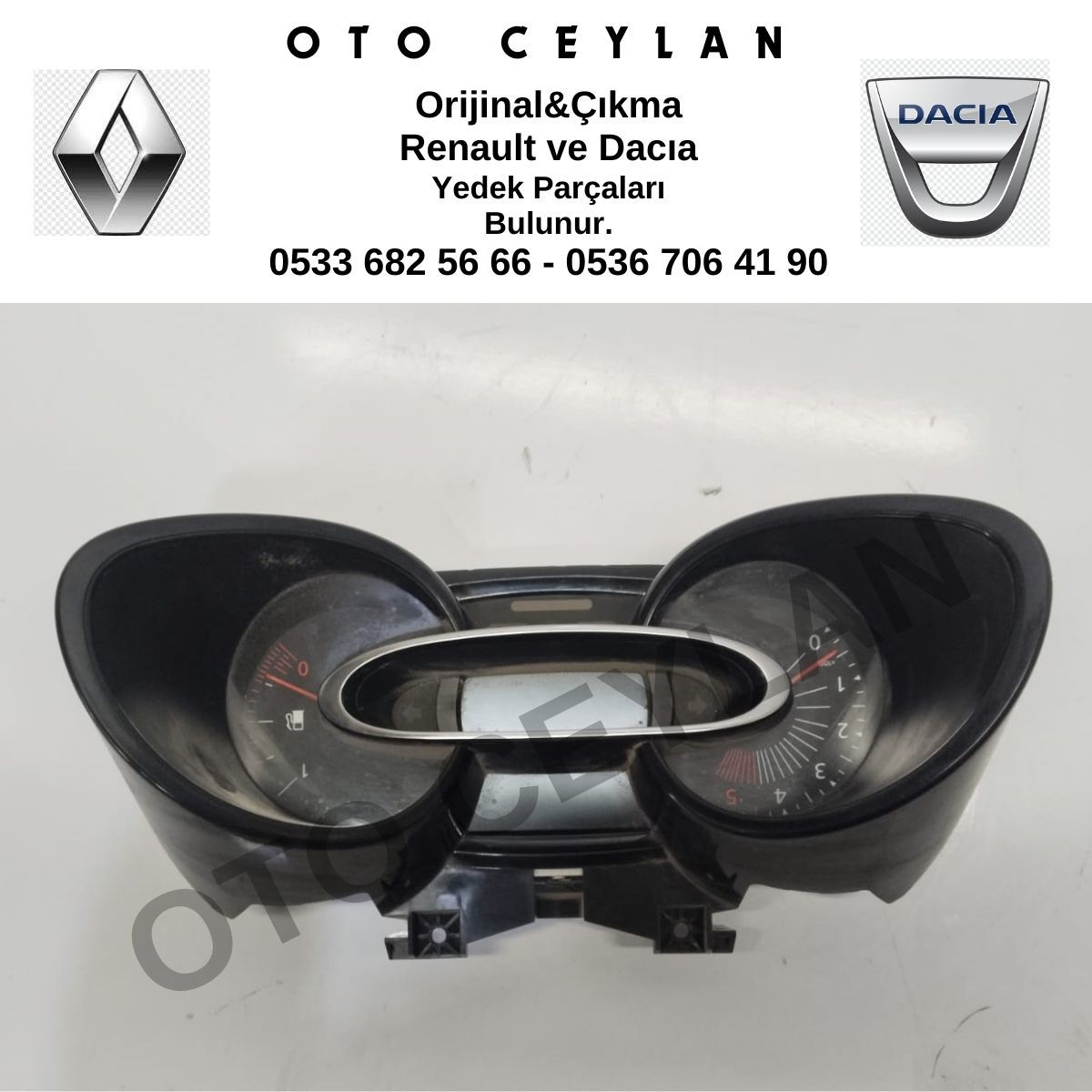 248109128R Clio 4 Gösterge Saati 1.2 Orijinal Çıkma