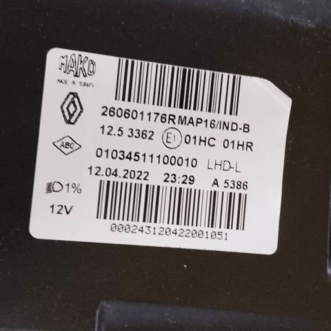 260601176R FAR SOL CLIO IV HB 2012 - 2017 (HAFİF DEFOLU)