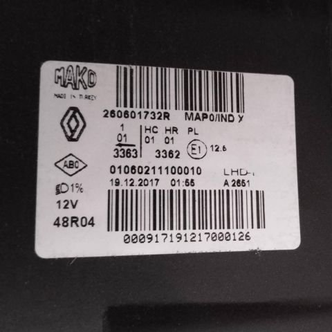 260601732R FAR ON ELEKTRIKLI SIYAH SOL CLIO HB 16-(HAFİF DEFOLU)