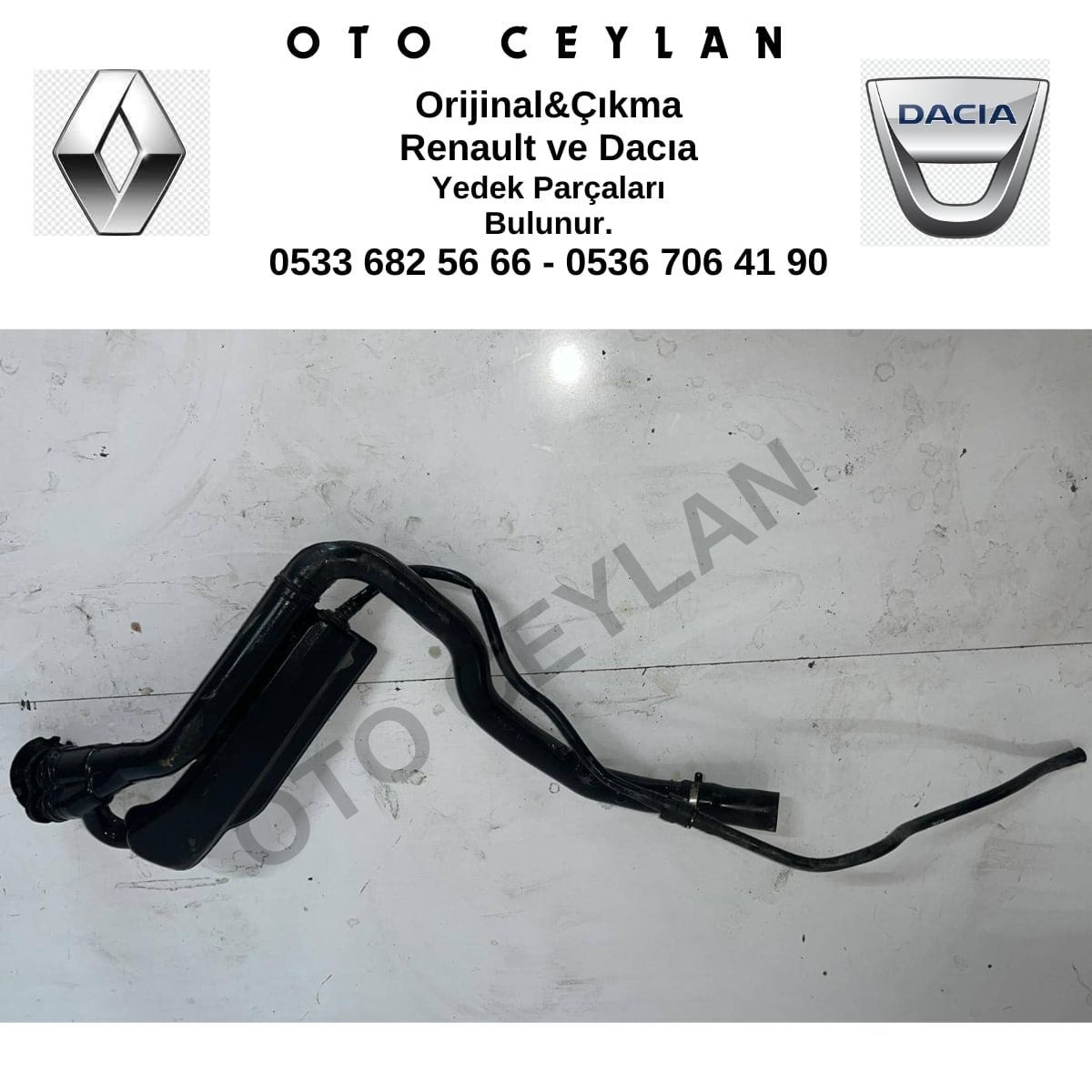 172216856R Clio 2 Yakıt Dolum Borusu Çıkma Orjinal