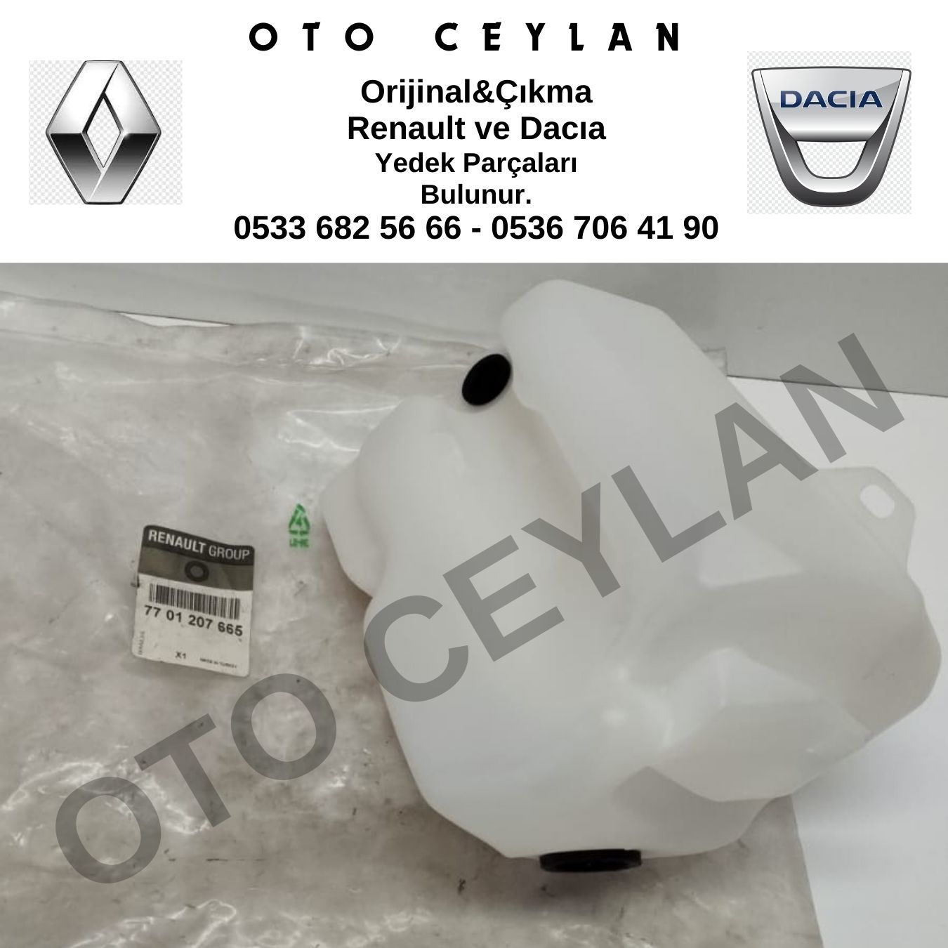 7701207665 Megane 2 Su Fıskiye Deposu Sıfır Orjinal