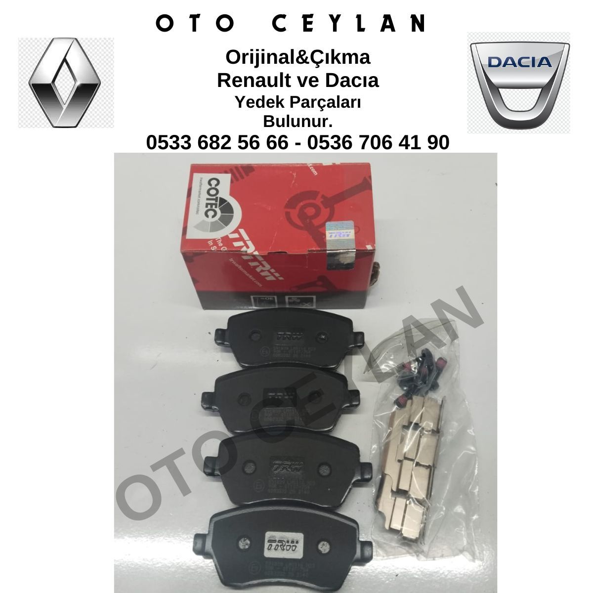 7701208422 TRW RTF140 Clio 3 Clio 4 Micra 13 Ön Fren Balata Sıfır Yan Sanayi