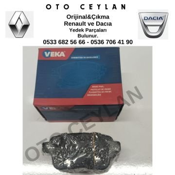 7701209869 440602605R 440604876R Kango 3 1.5 Dci 08 Arka Balata Sıfır Yan Sanayi Veka Marka