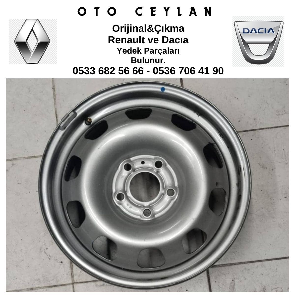 403000409r Dacia Duster Orijinal 16 '' jant 5x114.3 bijon aralığı Sıfır Orijinal