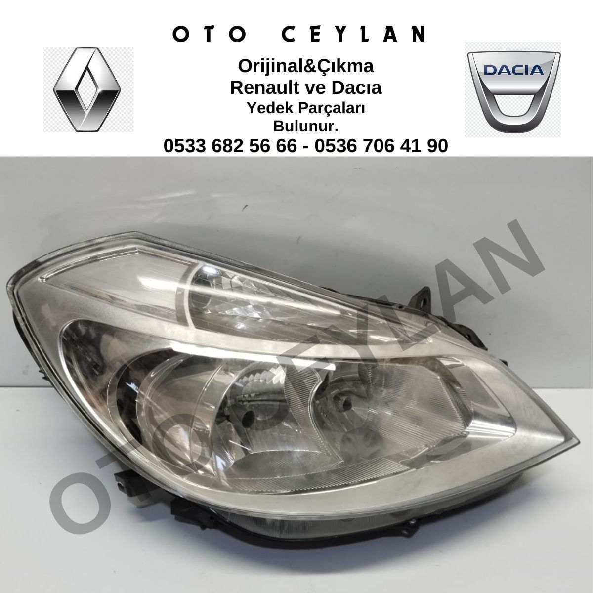 7701061069 Clio 3 Sağ Far Hafif Hatalı Orijinal