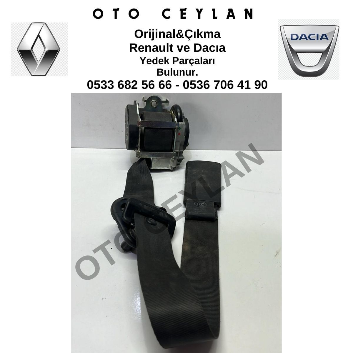 868850013R Fluence Sol Emniyet Kemeri Çıkma Orjinal