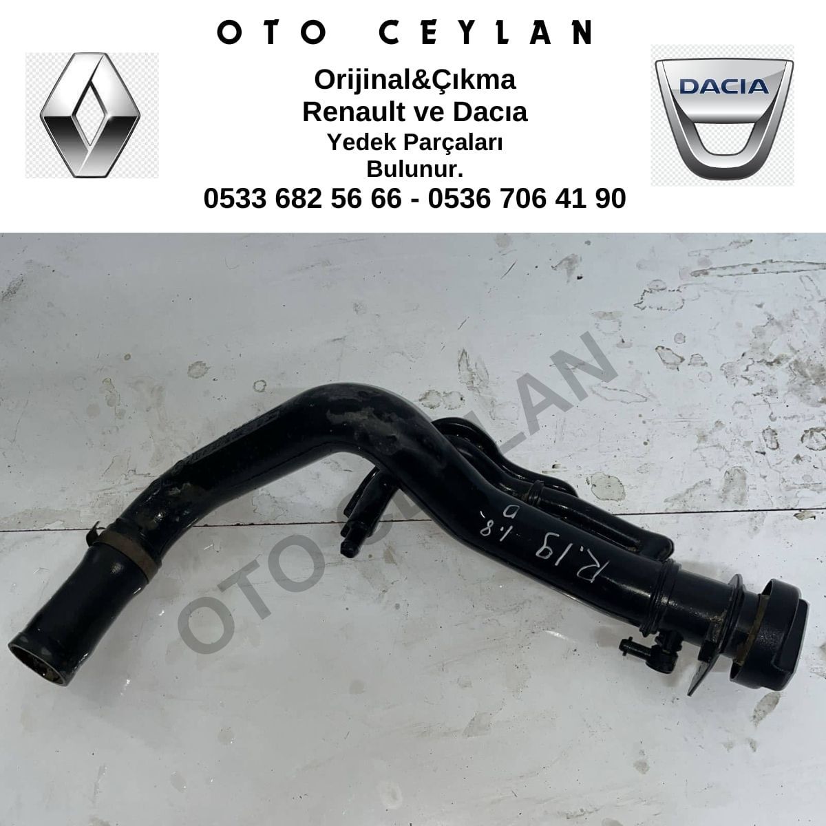 7700784379 R.19 Yakıt Dolum Borusu Çıkma Orjinal