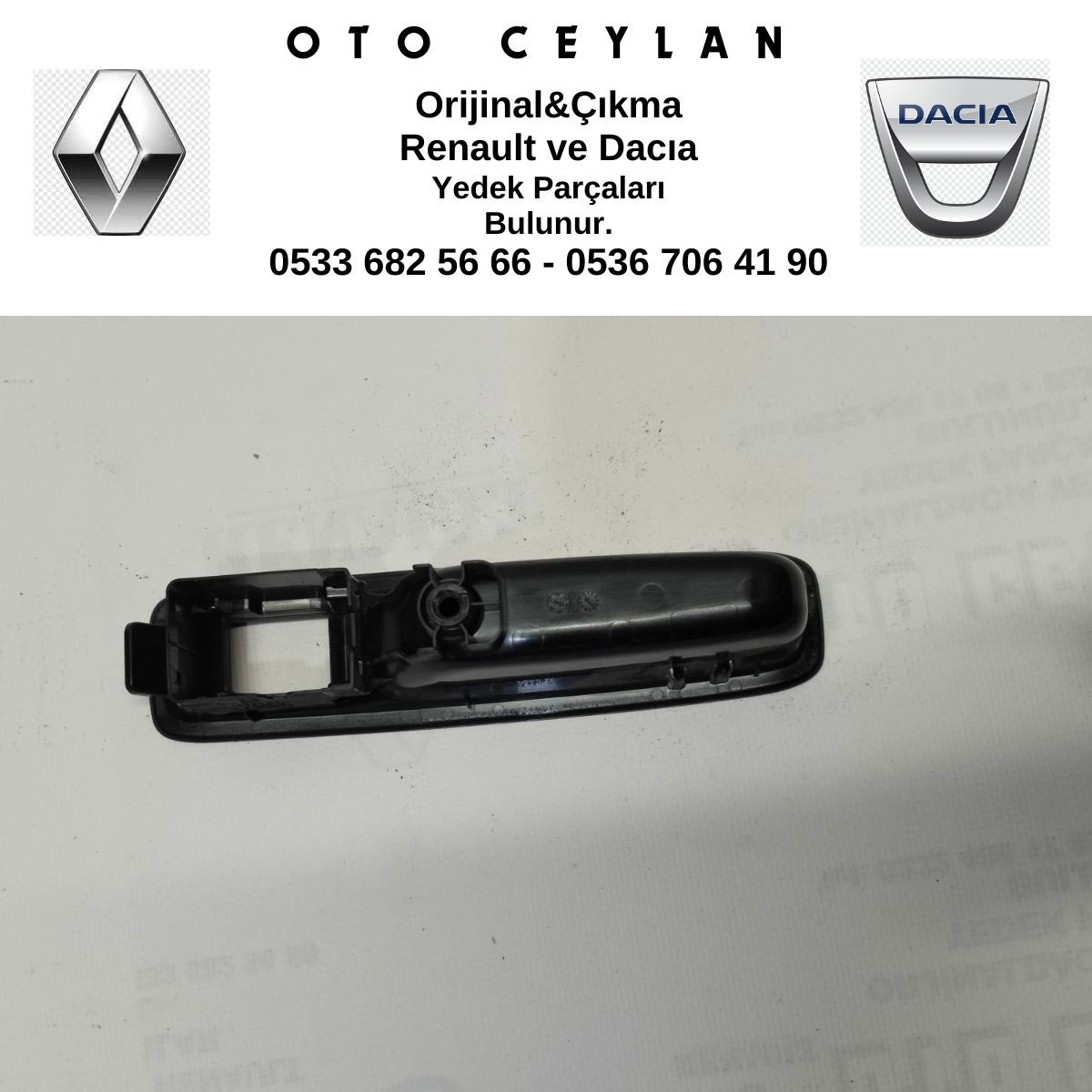 829604081R SANDERO III JOGGER Sol Ön Cam Düğme Çerçevesi Çıkma Orijinal