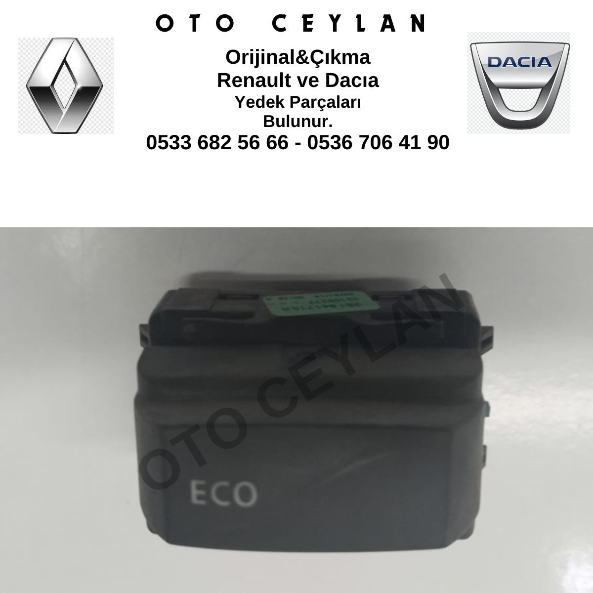 251B41715R Dokker Eco Düğmesi Orijinal Çıkma