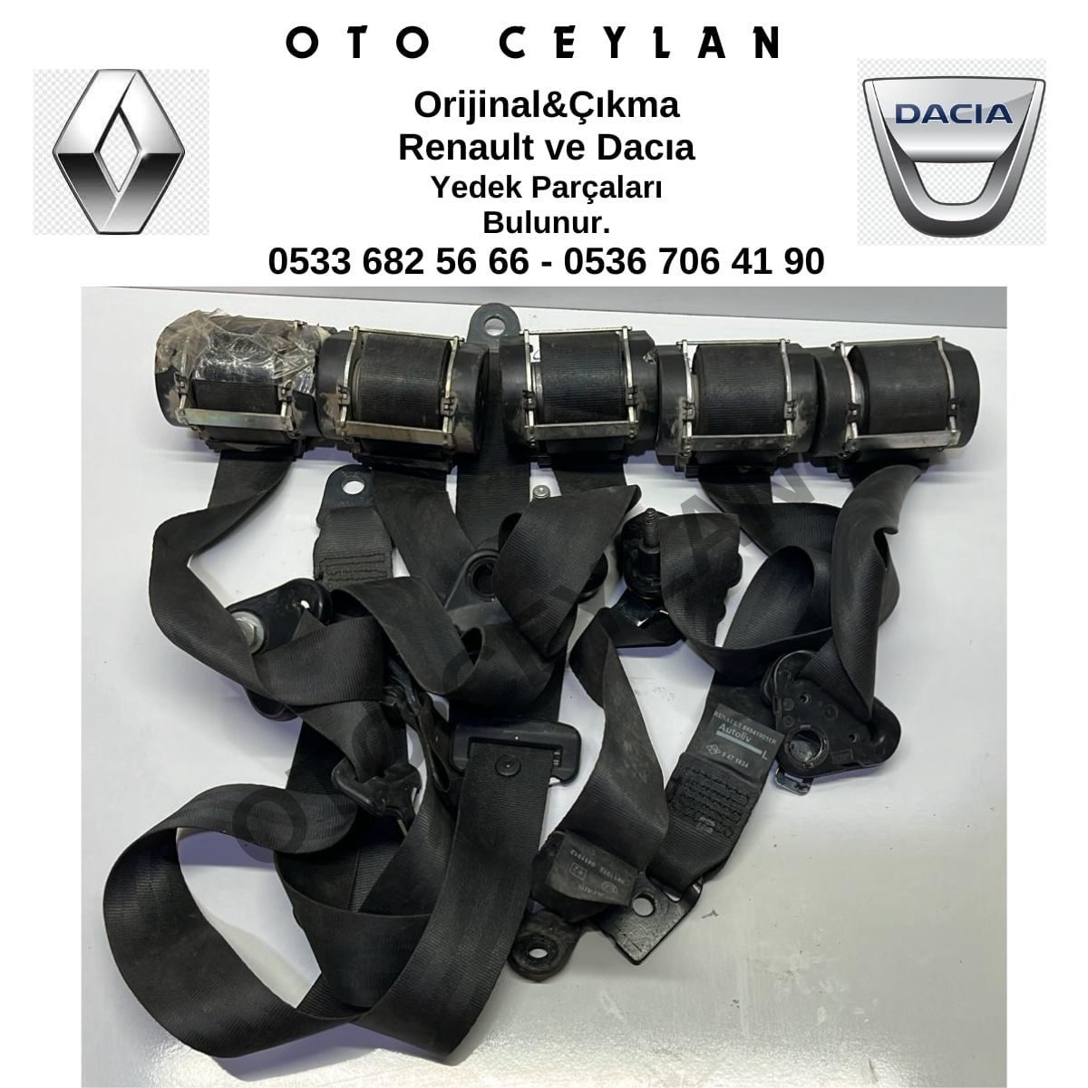 888413899R Lodgy Sağ Ön Emniyet Kemeri Çıkma Orjinal