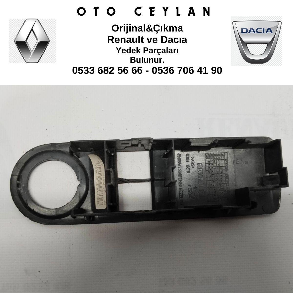 809611667R Clıo IV Sol Ön Cam Düğme Çercevesi Çıkma Orijinal