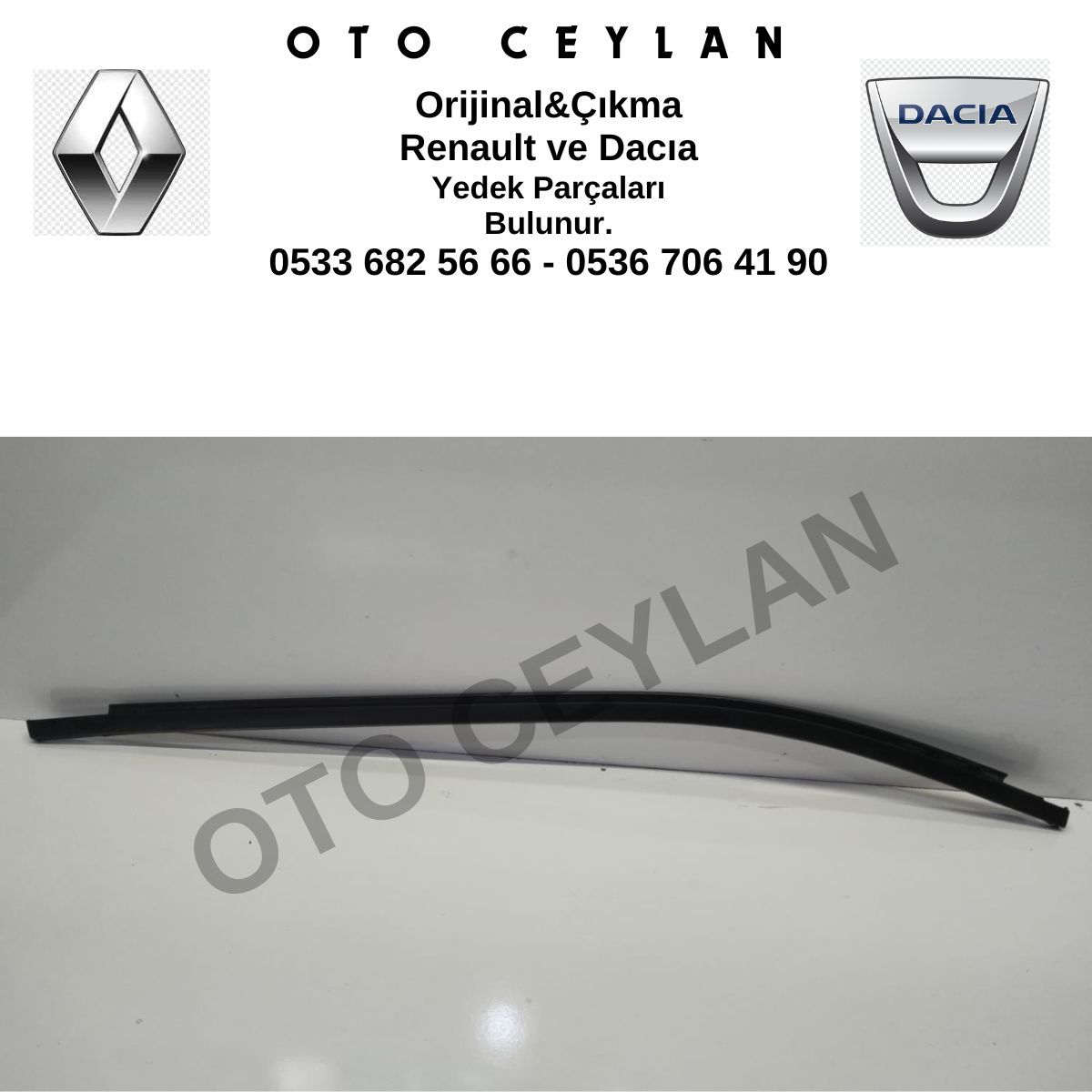 828202029R Sandero 3 Sağ Arka Kapı Dış Sıyırıcı Fitili Orijinal Çıkma