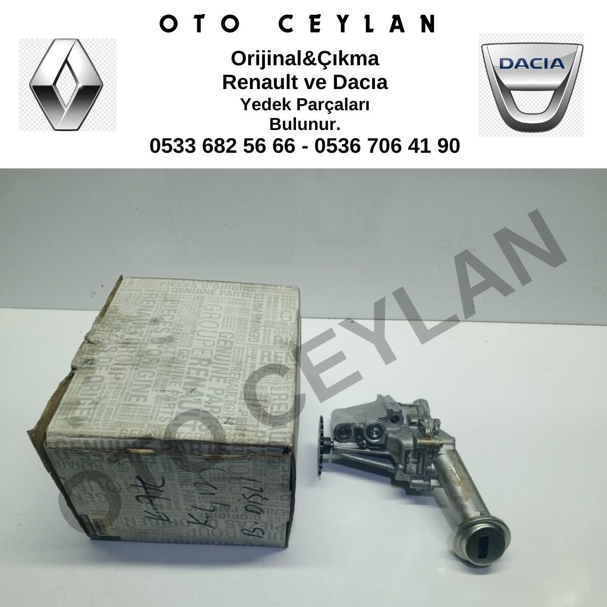 150008247R 150003395R Kango 3 Clio 4 Captur 1 Yağ Pompası 1.5 Dci K9K Euro 4 Euro 5 Sıfır Orijinal