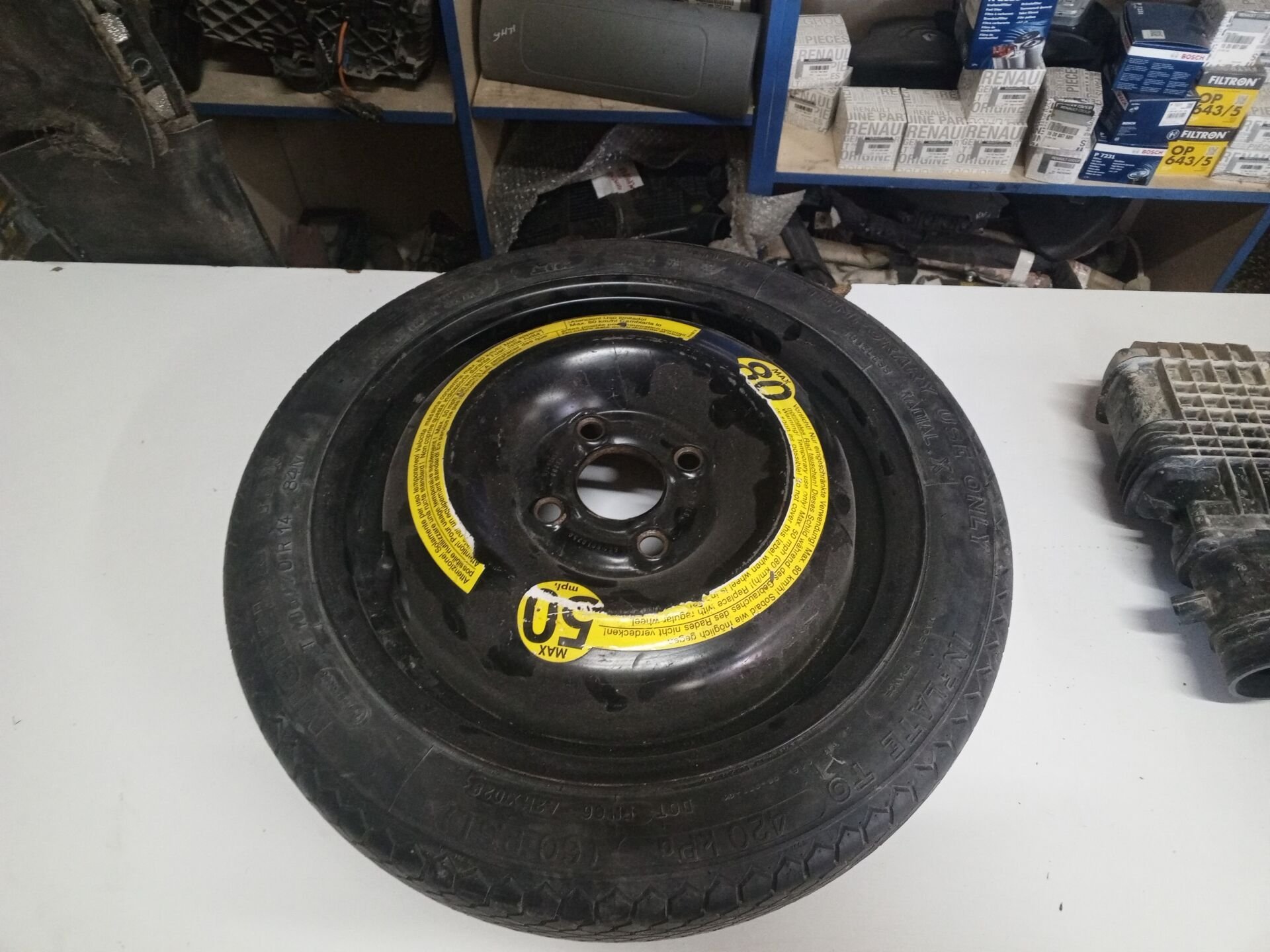 6N601025G VOLKSWAGEN POLO STEPNE LASTİĞİ SIFIR T105/70/R14