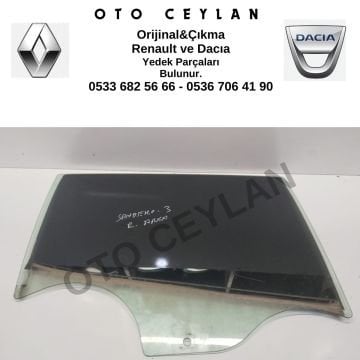 823008190R Sandero 3 Arka Kapı Camı Sağ Orijinal Çıkma
