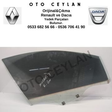 803007279R Sandero 3 Ön Kapı Camı Sağ Orijinal Çıkma