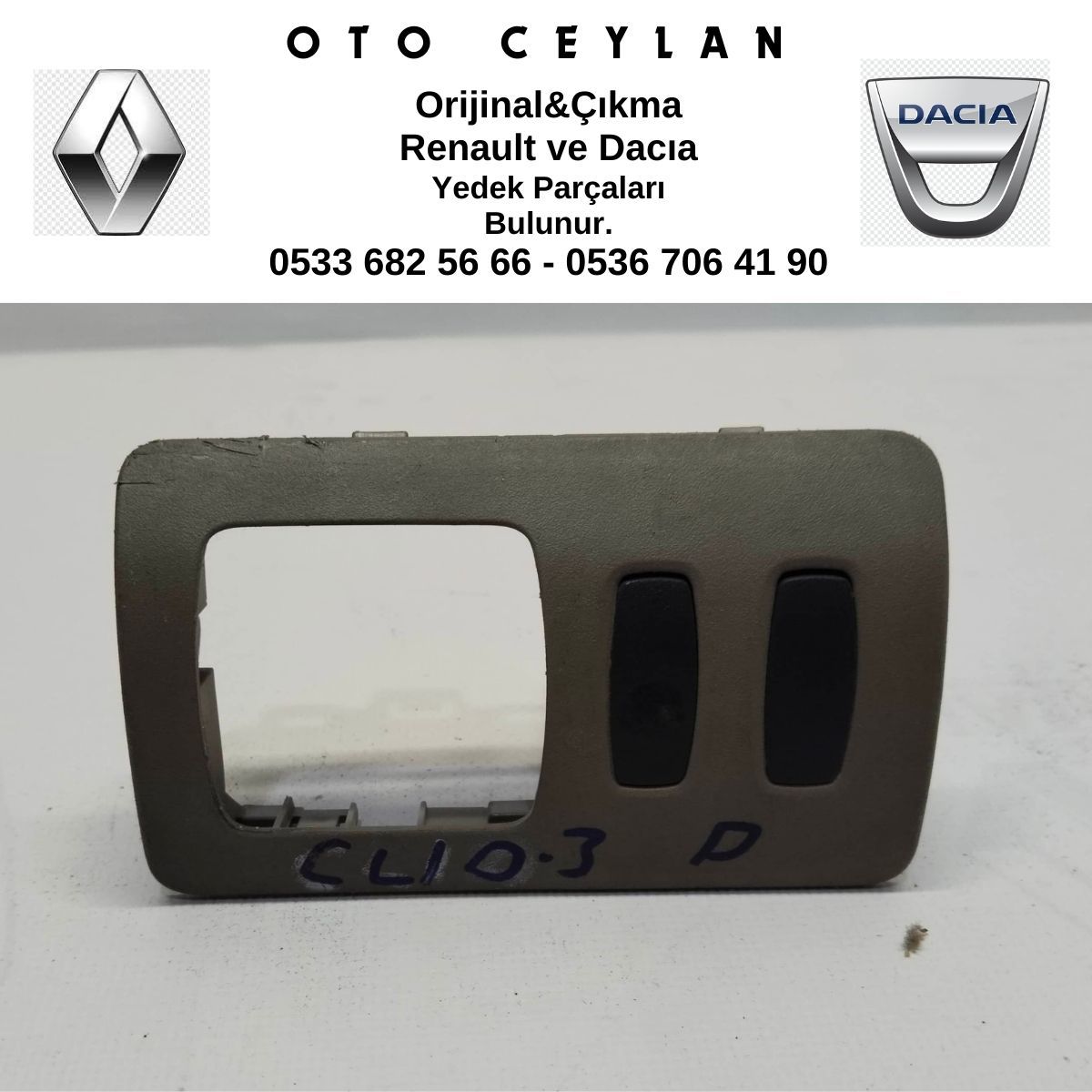 8200407756 Clıo III Far Ayar Kumanda Çerçevesi Çıkma Orijinal
