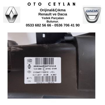 260603442R Clıo IV Sol Far İçi Siyah Sıfır Orijinal (Defolu)