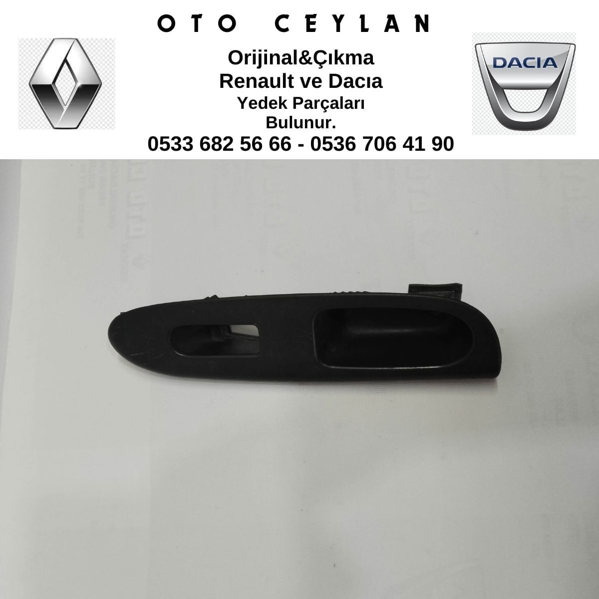 7700433532 Clıo Sağ Ön Cam Düğme Çerçeve Kapağı Çıkma Orijinal