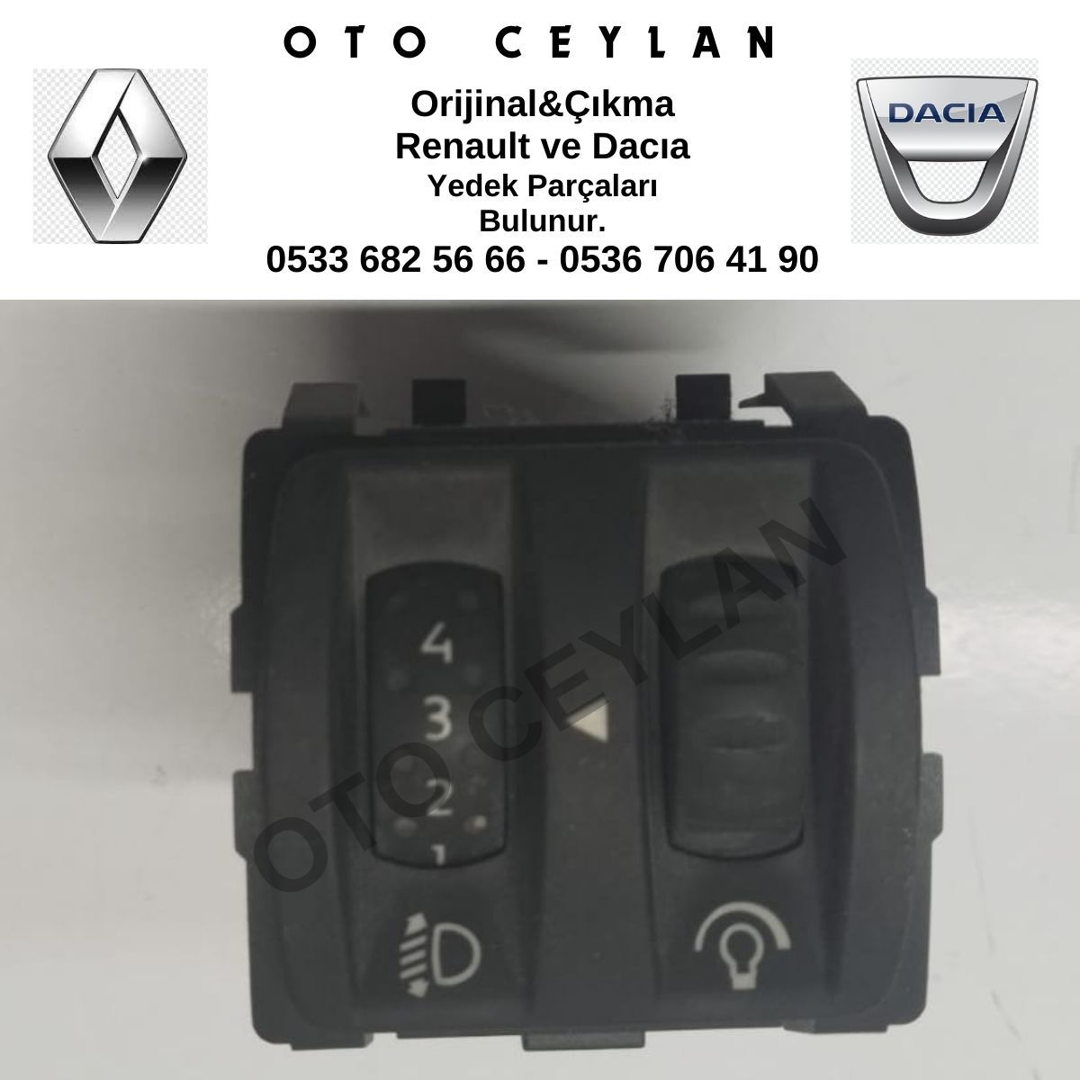8200121805 Megane 2 Far Ayar Düğmesi Orijinal Çıkma