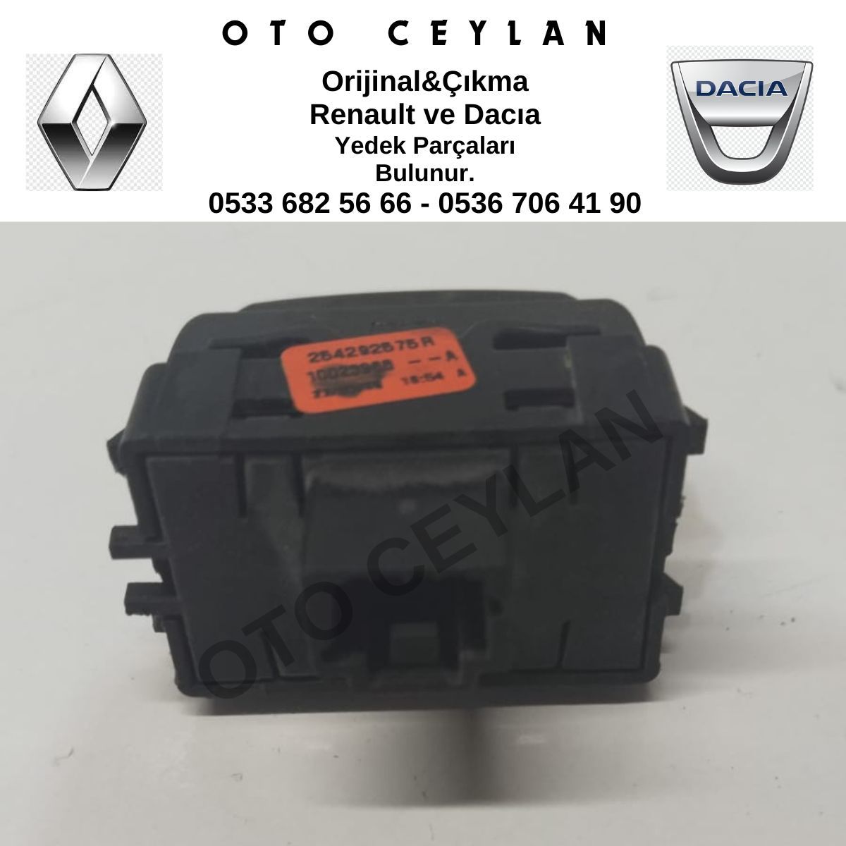 254292575R Duster Lodgy Arka Cam Kilitleme Düğmesi Orijinal Çıkma