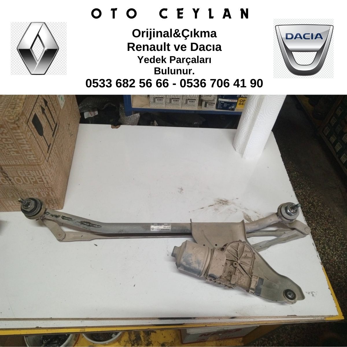 LOGAN ÖN CAM SİLECEK MEKANİZMASI ÇIKMA