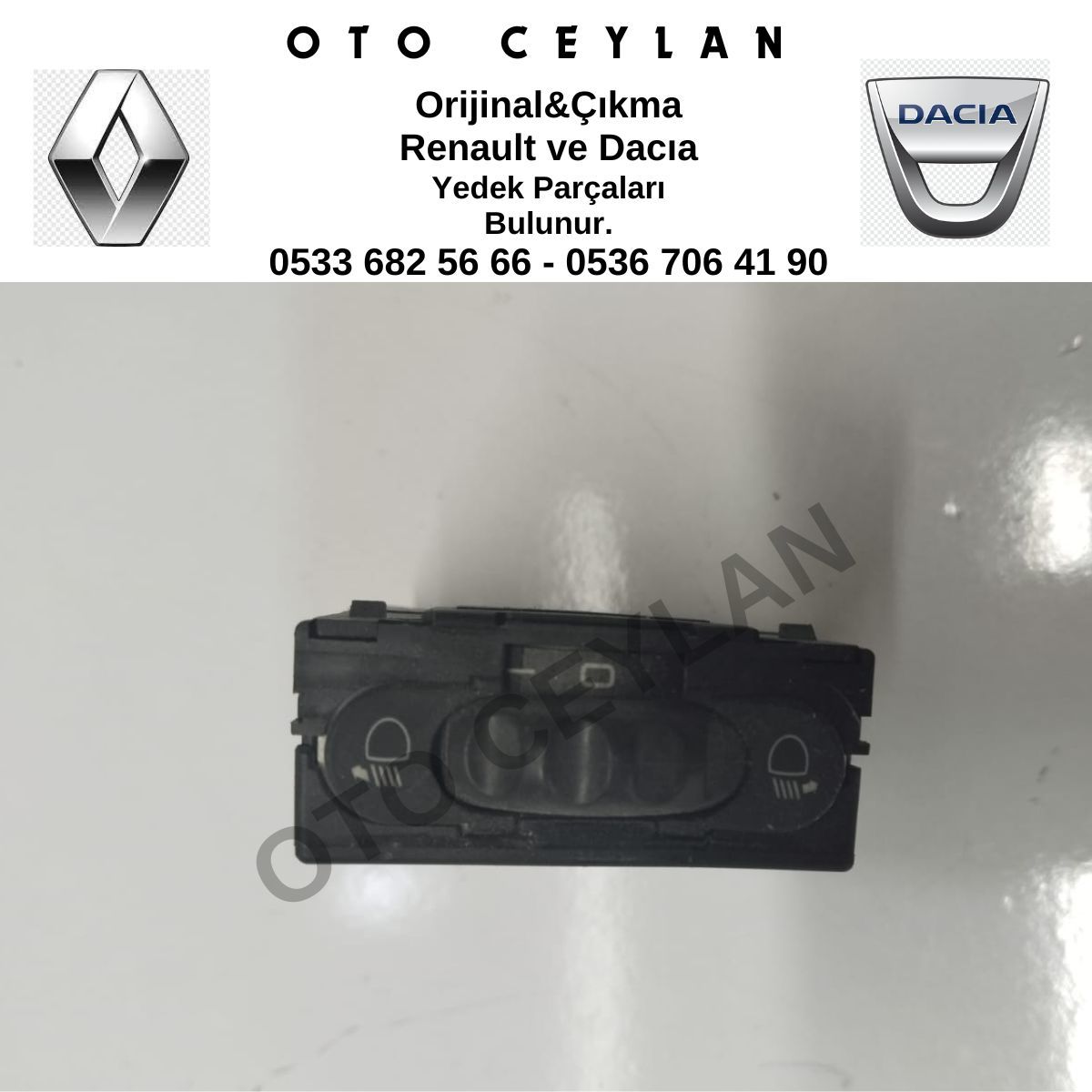 8200379685 Clio 3 Far Ayar Düğmesi Orijinal Çıkma