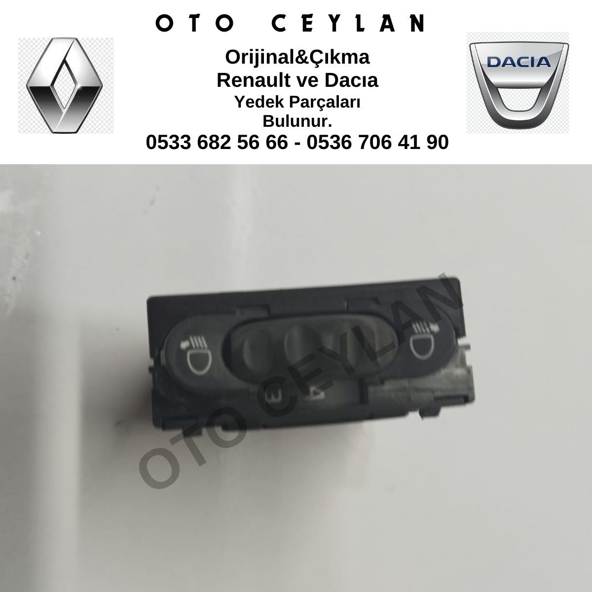 8200022569 Clio 2 Far Ayar Düğmesi Orijinal Çıkma
