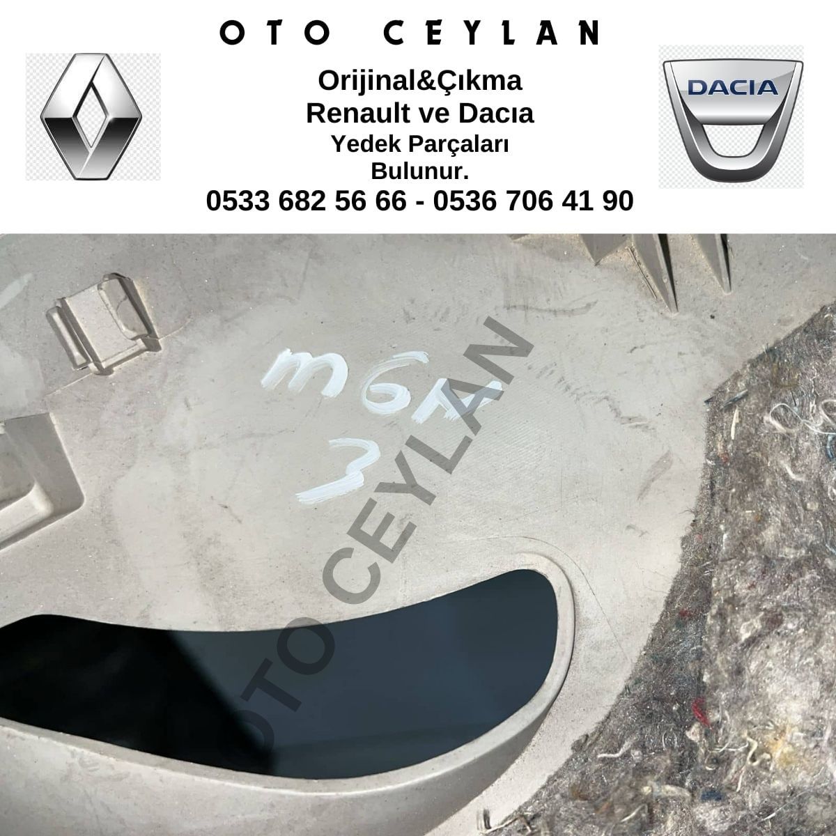 769340006R Megan 3 Arka Direk İç Bakaliti Çıkma Orijinal