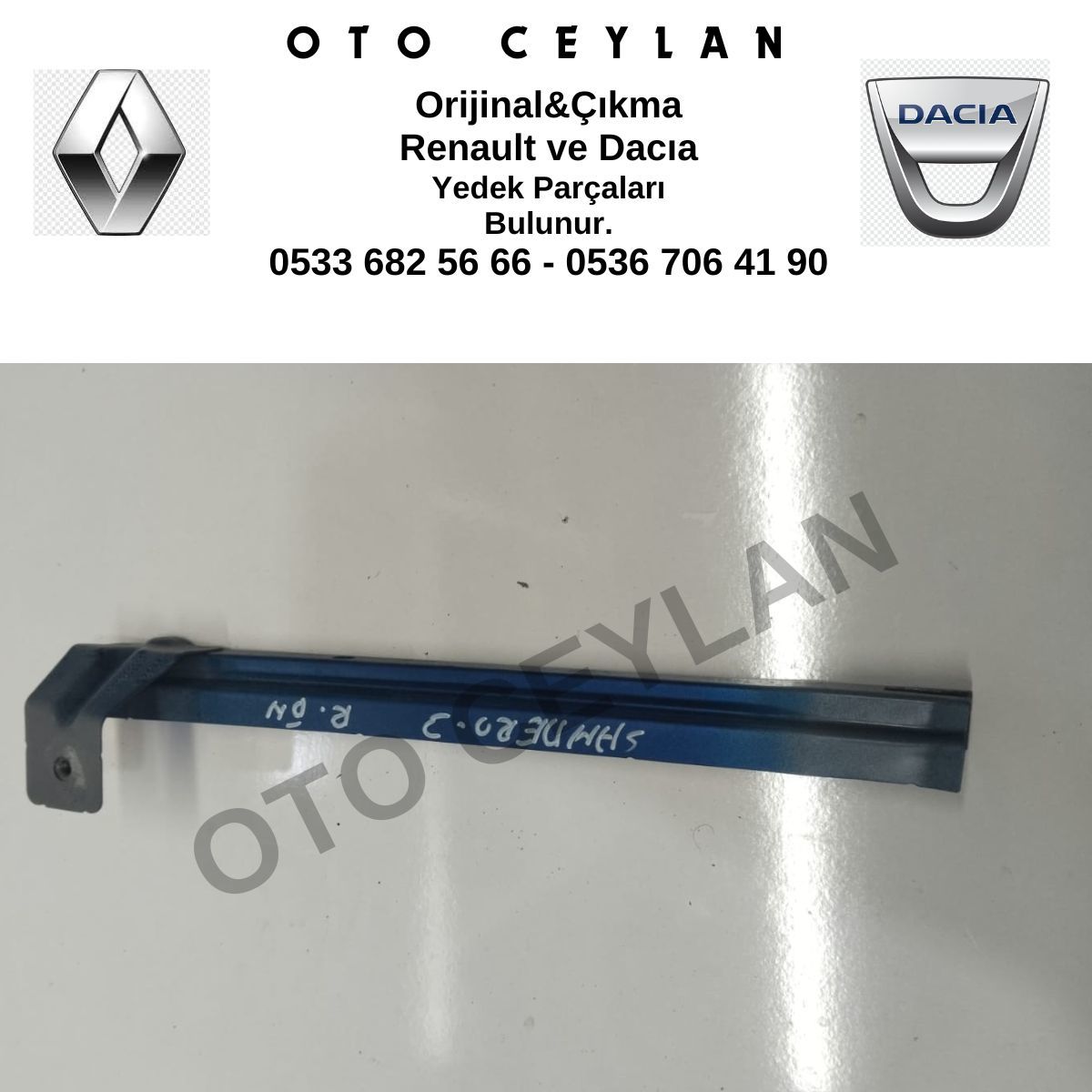 802283223R Sandero 3 Sağ Ön Kapı Cam Direği Orijinal Çıkma